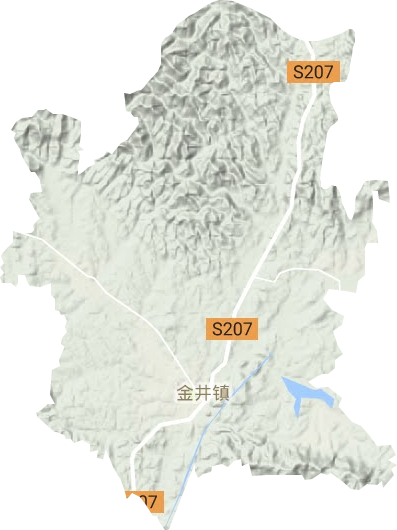 金井镇地形地图