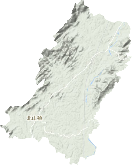 北山镇地形地图