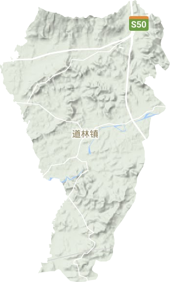 道林镇地形地图