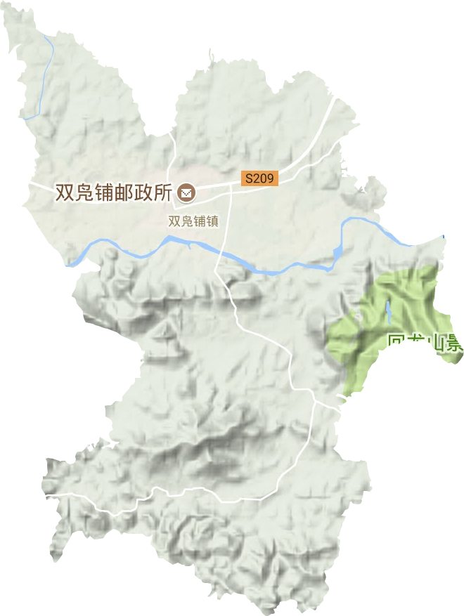 双凫铺镇地形地图
