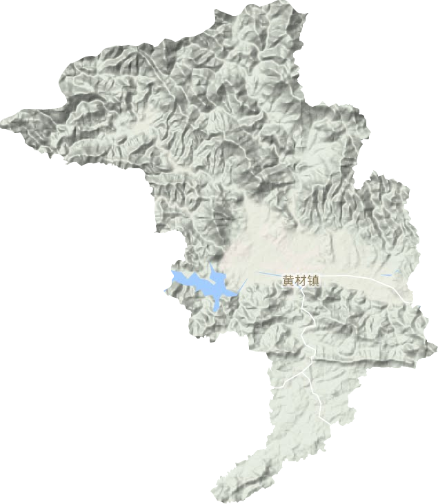 黄材镇地形地图