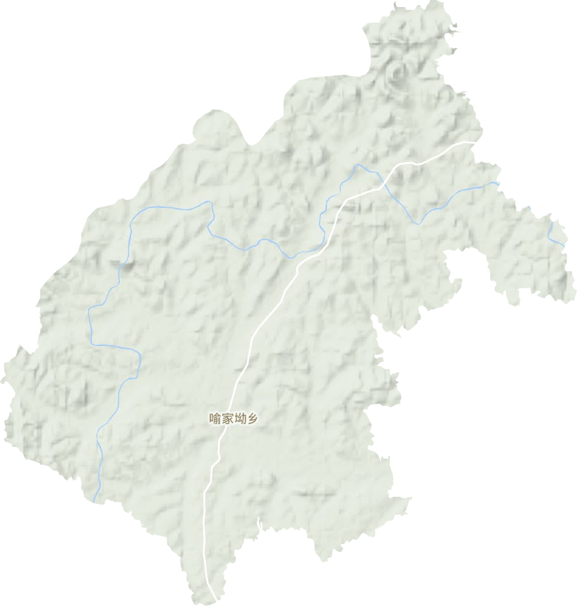 喻家坳乡地形地图