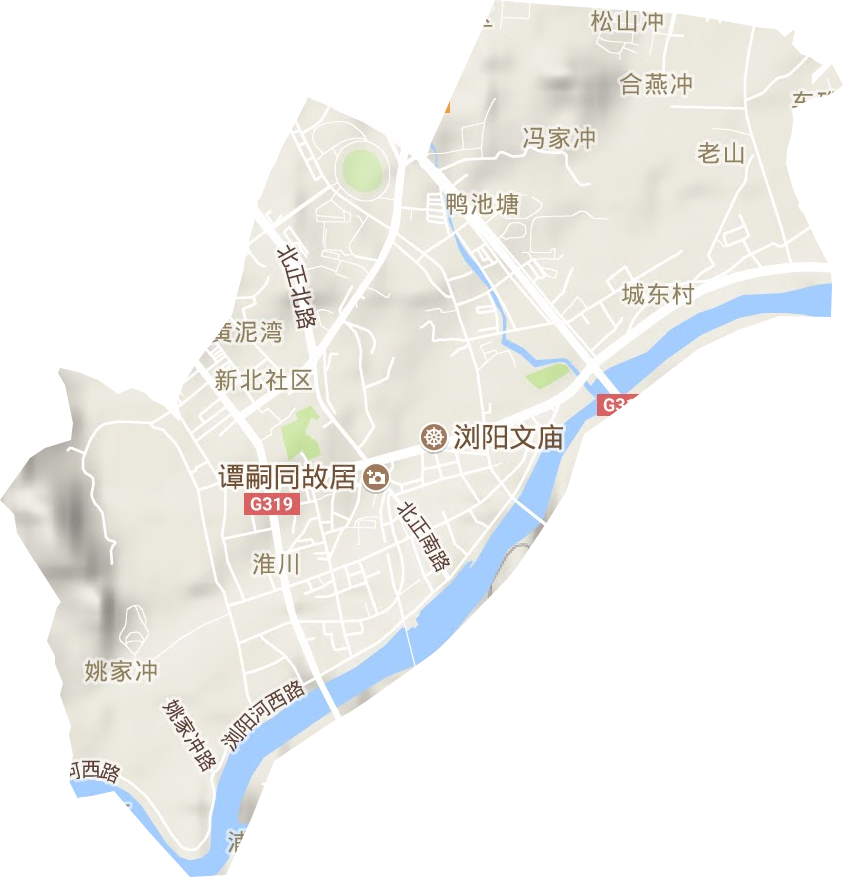 淮川街道地形地图