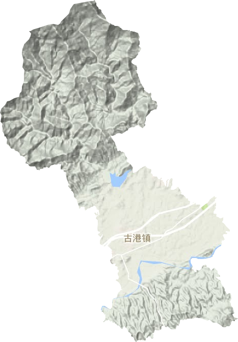 古港镇地形地图
