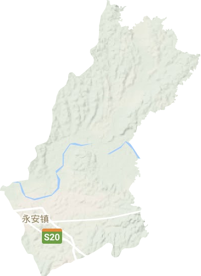 永安镇地形地图