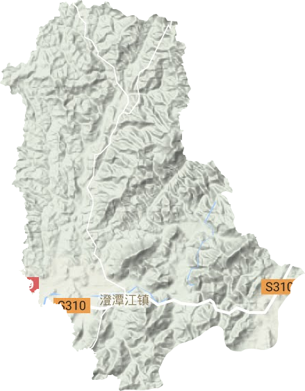澄潭江镇地形地图