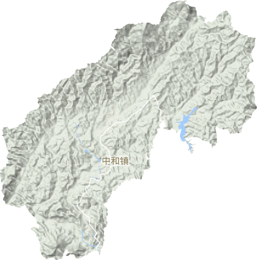 中和镇地形地图