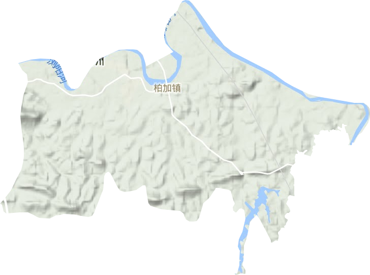 柏加镇地形地图