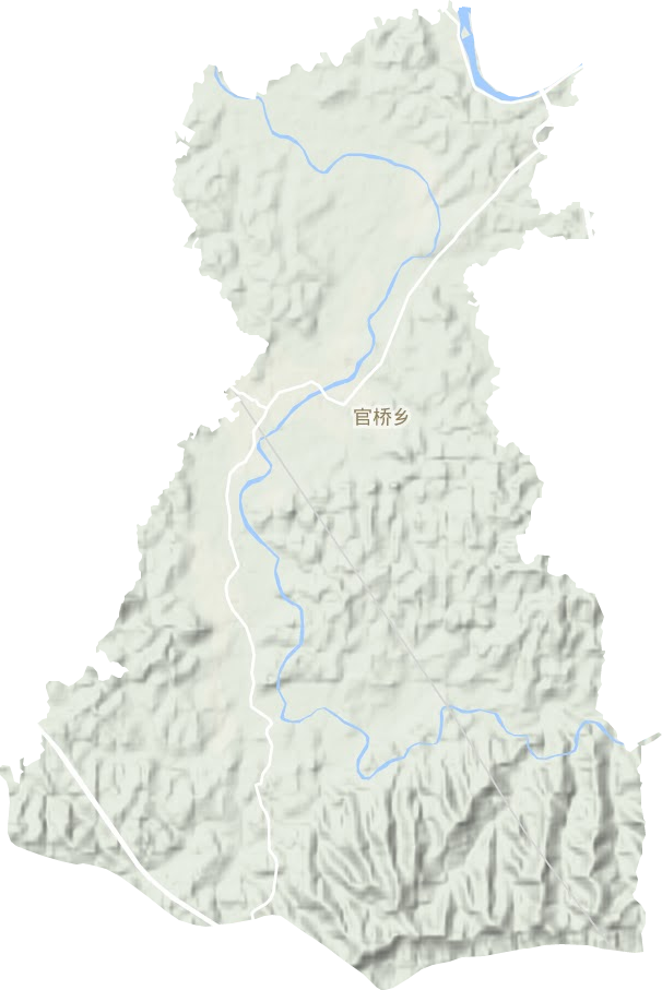 官桥镇地形地图