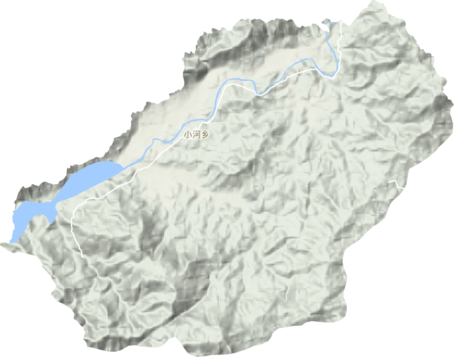 小河乡地形地图