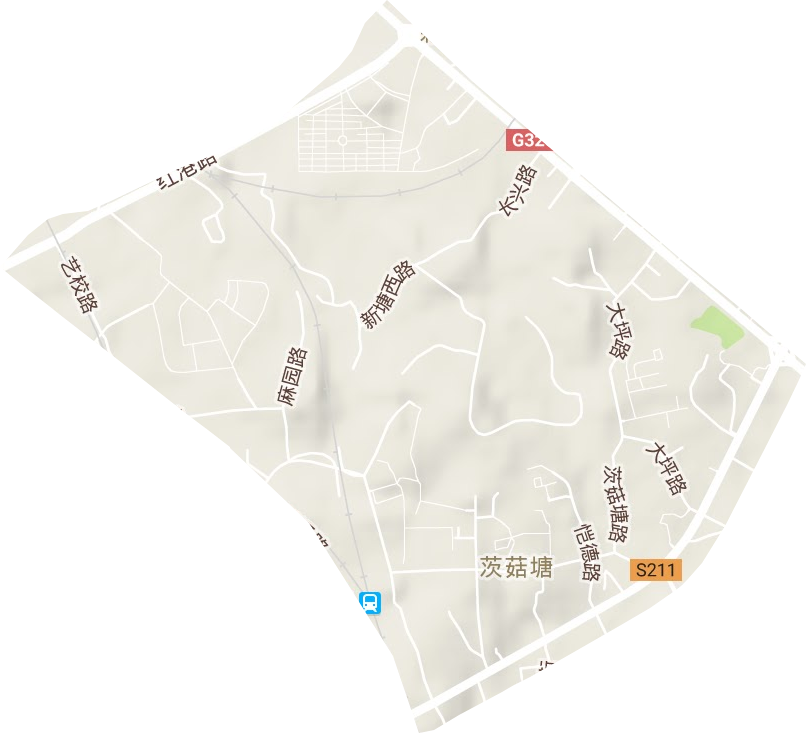 茨菇塘街道地形地图