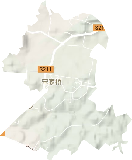 宋家桥街道地形地图