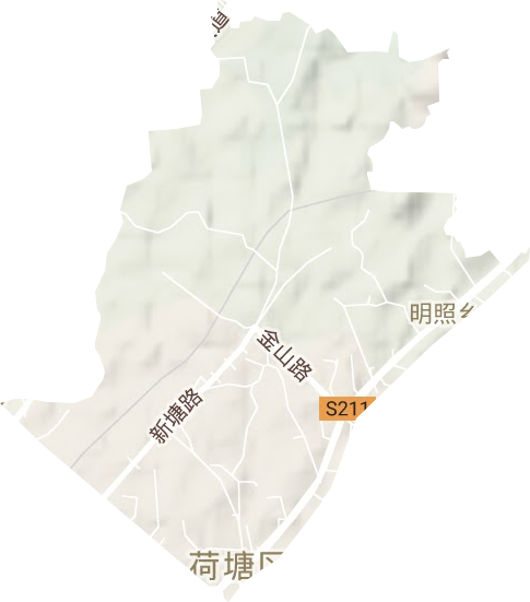 桂花街道地形地图