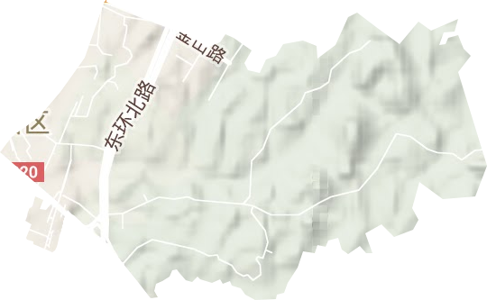金山街道地形地图