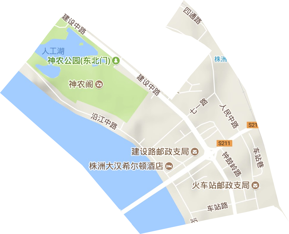 建设街道地形地图