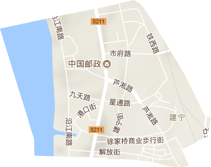 建宁街道地形地图