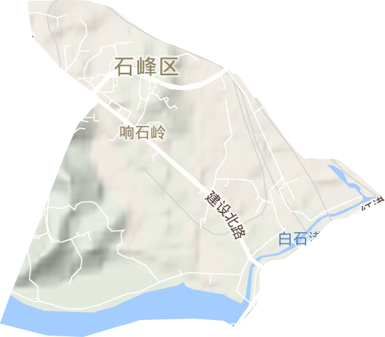 响石岭街道地形地图