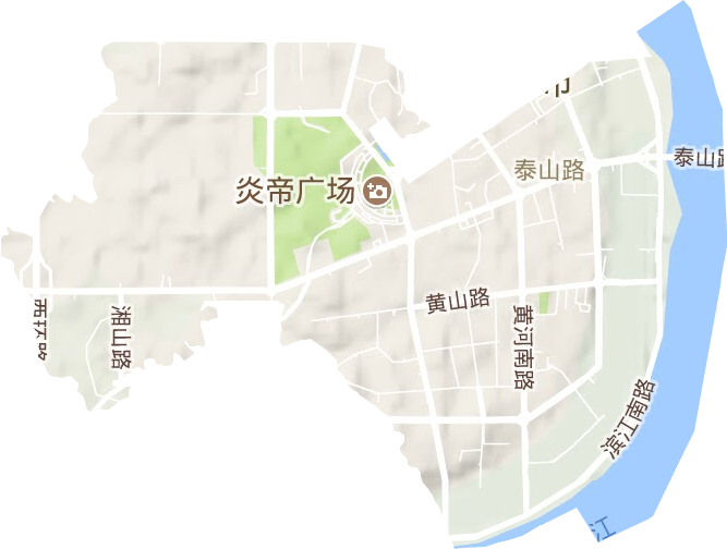 泰山路街道地形地图