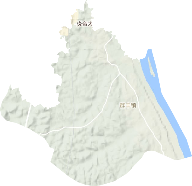 群丰镇地形地图