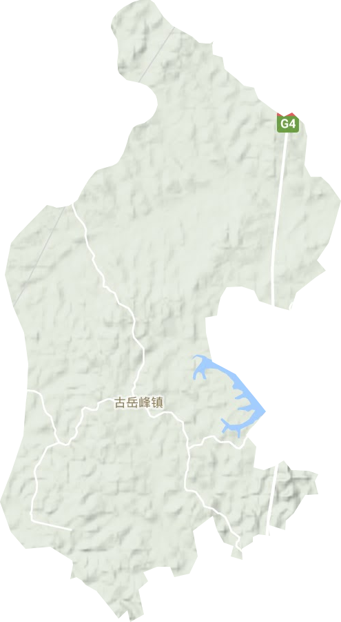 古岳峰镇地形地图
