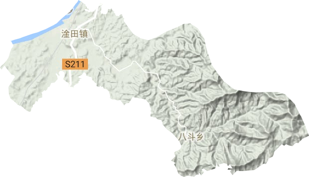 淦田镇地形地图