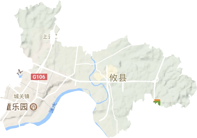 联星街道地形地图