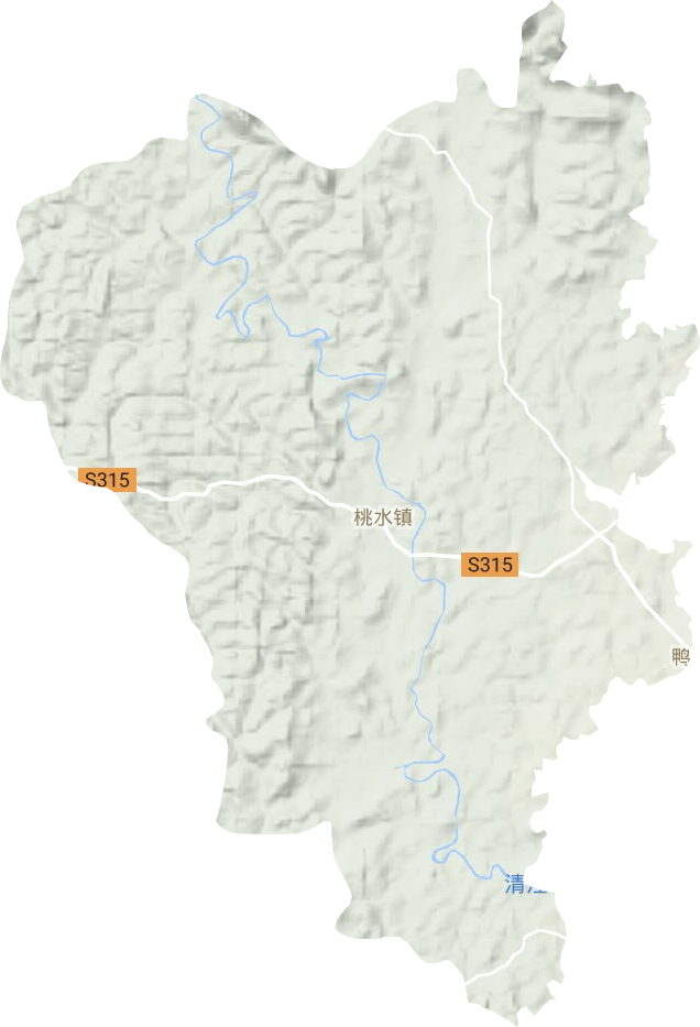 桃水镇地形地图