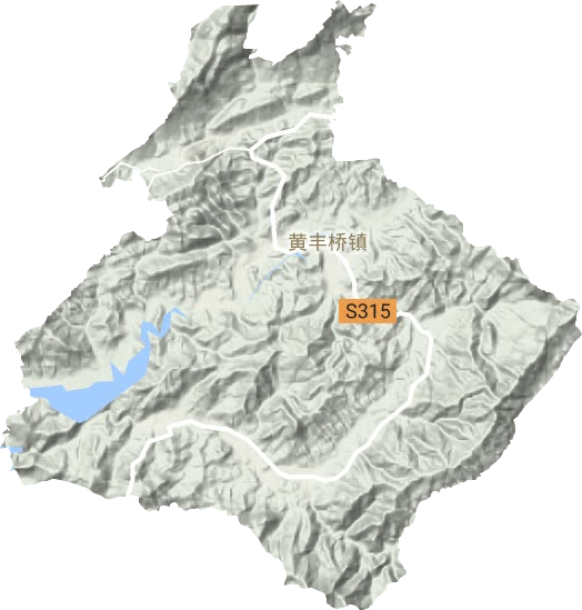黄丰桥镇地形地图