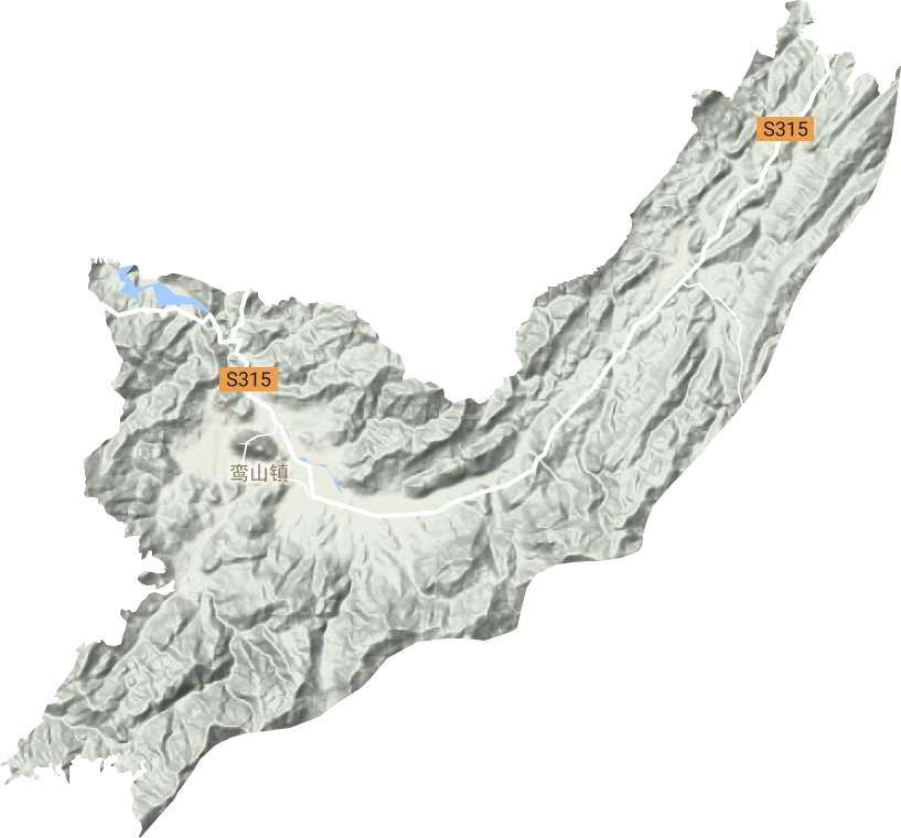 鸾山镇地形地图