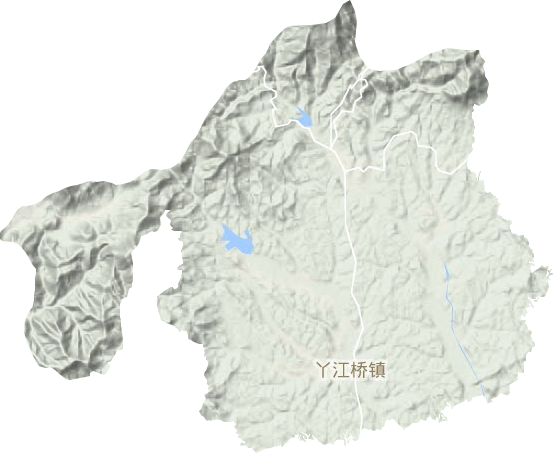 丫江桥镇地形地图
