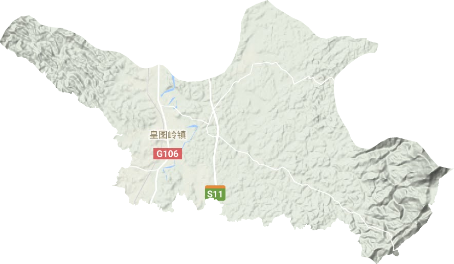 皇图岭镇地形地图