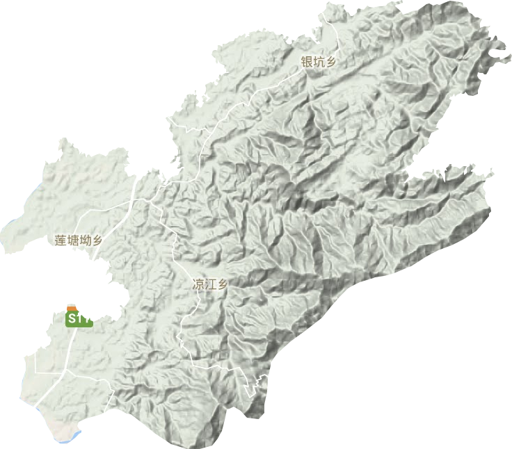 莲塘坳镇地形地图