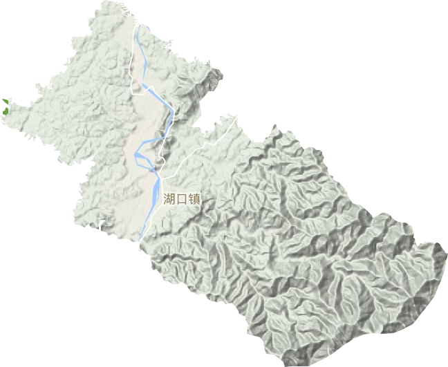 湖口镇地形地图