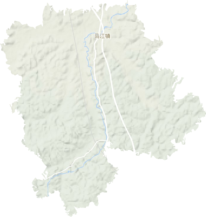 马江镇地形地图