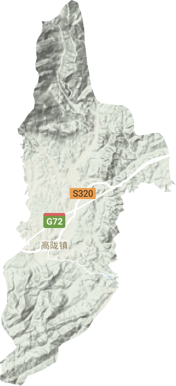 高陇镇地形地图