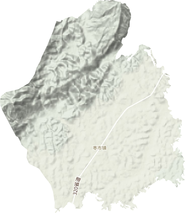 枣市镇地形地图