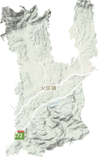 火田镇地形地图