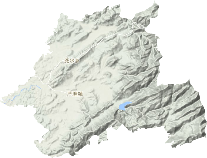 严塘镇地形地图
