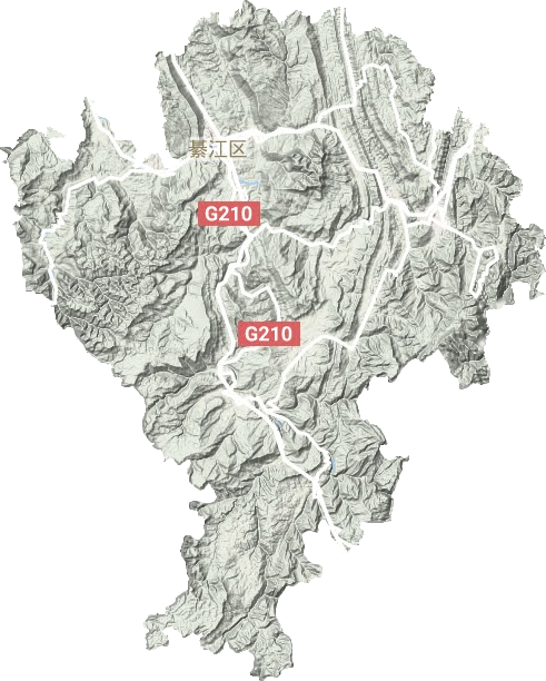 綦江区地形地图