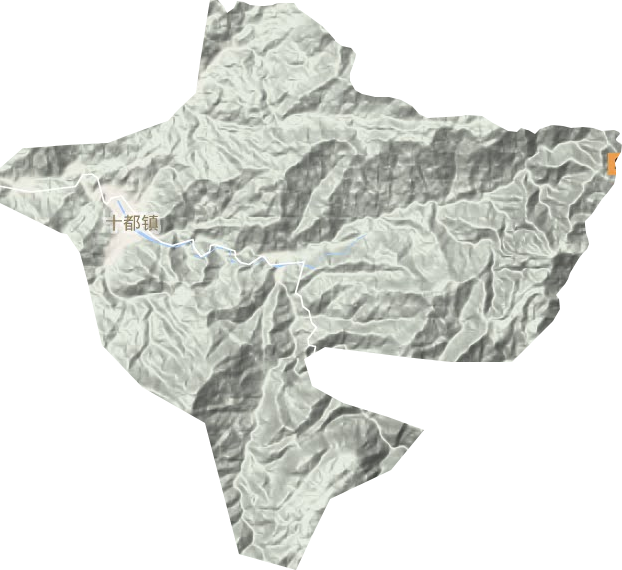 十都镇地形地图