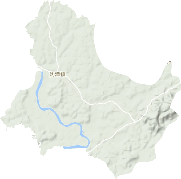 沈潭镇地形地图