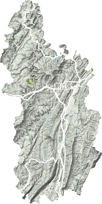黔江区地形地图