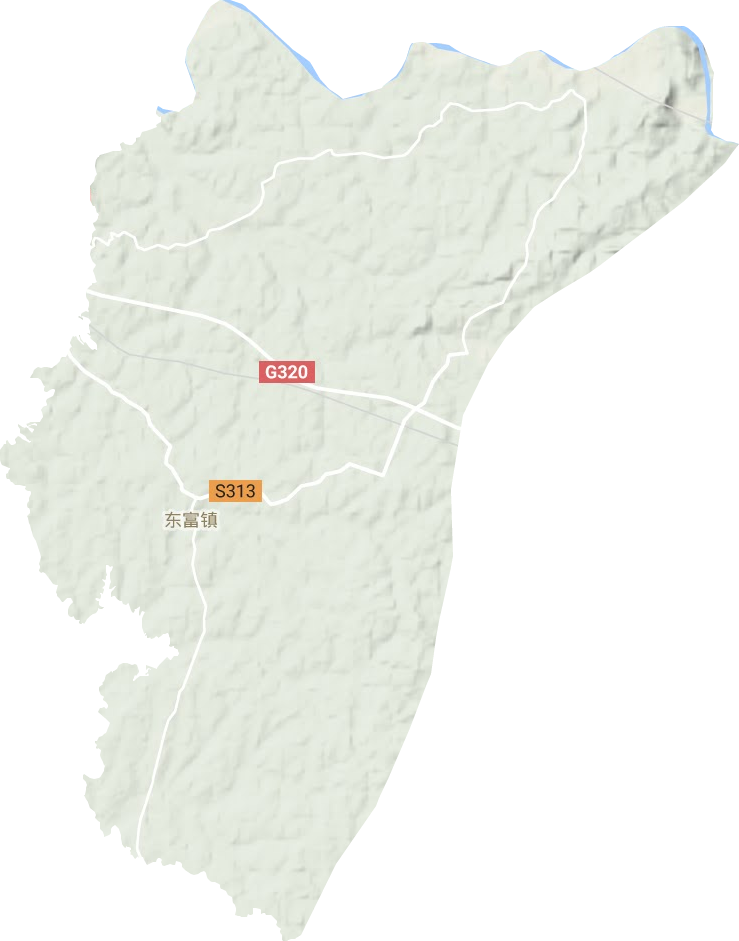 东富镇地形地图