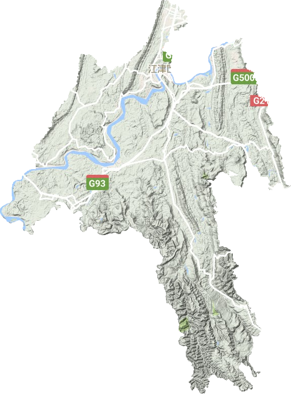 江津区地形地图