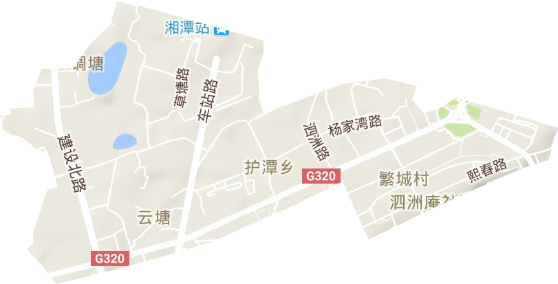 云塘街道地形地图