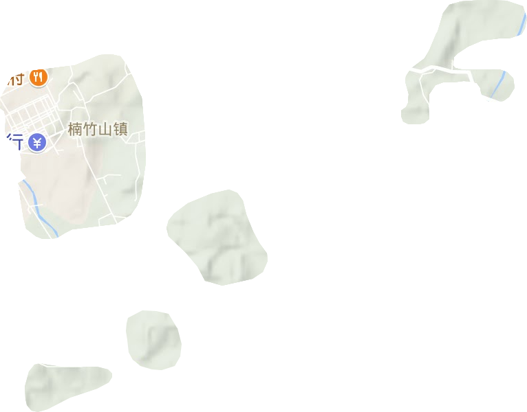 楠竹山镇地形地图