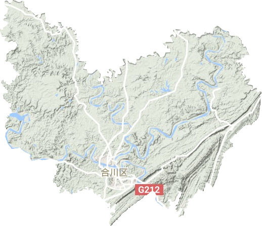 合川区地形地图