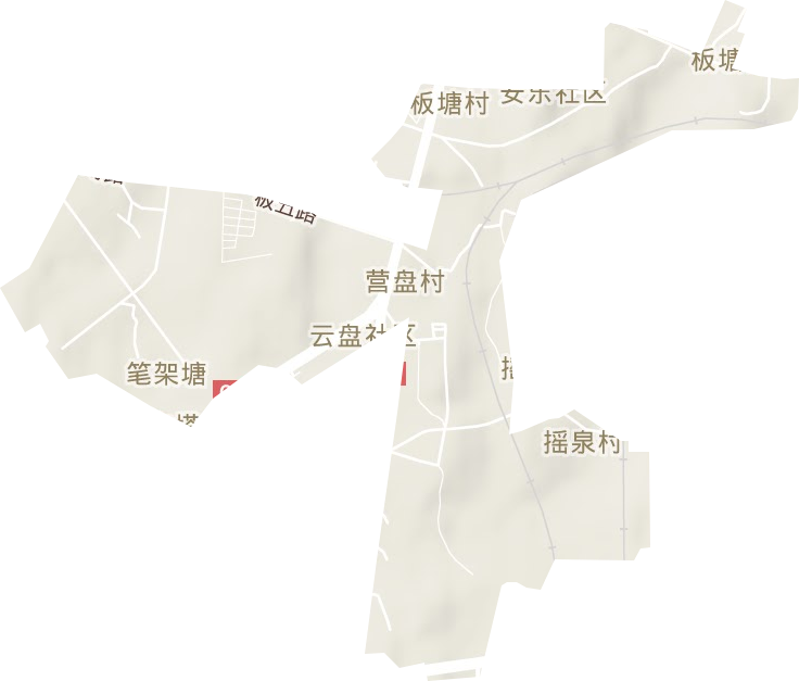 五里堆街道地形地图