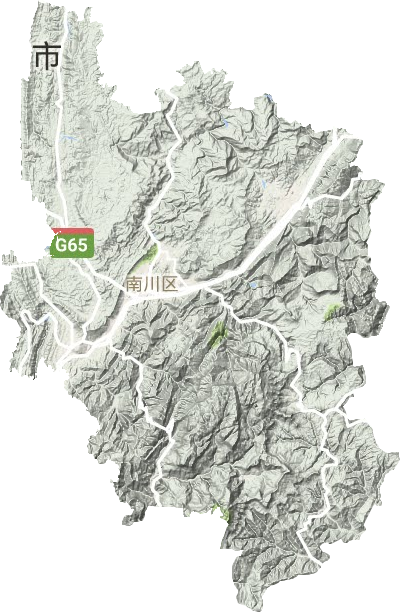 南川区地形地图