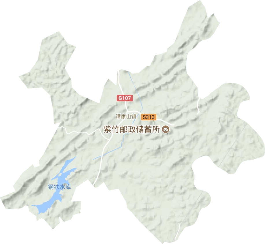 谭家山镇地形地图